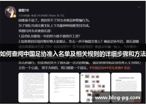 如何查阅中国足协准入名单及相关规则的详细步骤和方法